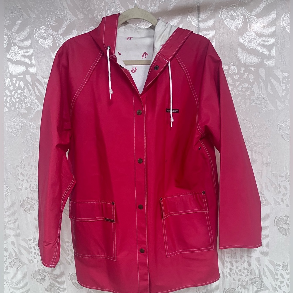 Women Hooded Rain Coat Size Large